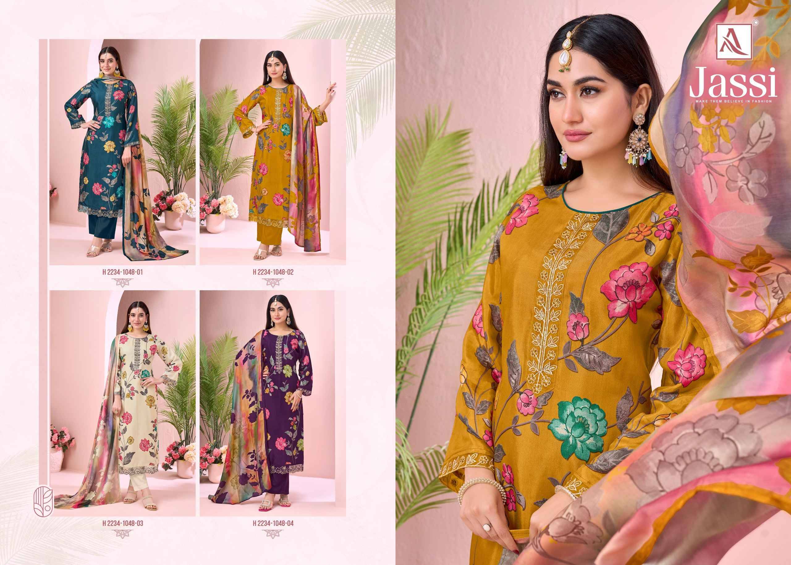 JASSI 1048 SERIES BY ALOK 01 TO 04 Beautiful Stylish Festive Suits Fancy Colorful Casual Wear & Ethnic Wear & Ready To Wear Heavy Cotton Print Dresses At Wholesale Price